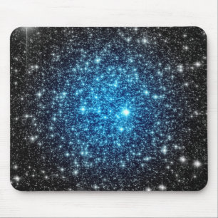 Blått och svart Galaxy Musmatta