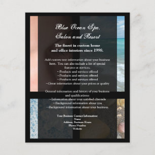 Blått och svart luxury Spa Resort Theme Flygblad