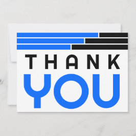 Blått och svart Pub Grad Party Tack Kort