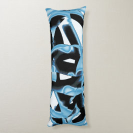 Blått och svart skräp eller band som förstörs kroppskudde