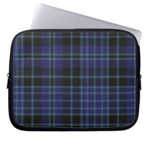 Blått och svart skyddshölje med Tartan Play Laptop Sleeve