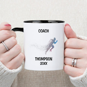Blått och svart spårbuss mugg