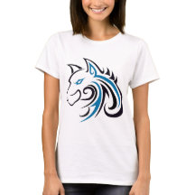 Blått- och svartvarghuvudet skisserar