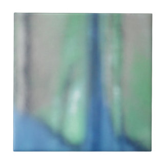 Blått och tejpglas (grönt sea glass) kakelplatta