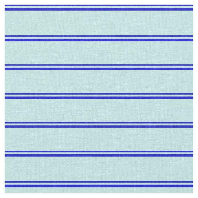 Blått och turkos Lintrad/Stripe Mönster Tyg (Närbild)