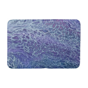 Blått och violett Abstrakt - Fluid Art Badrumsmatta