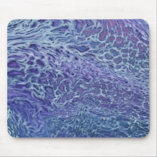 Blått och violett Abstrakt - Fluid Art Musmatta