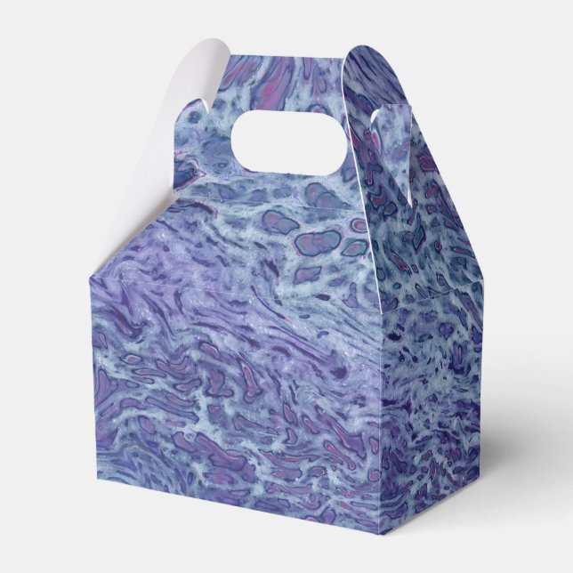 Blått och violett Abstrakt - Fluid Art Presentaskar (Framsidan Sidan)