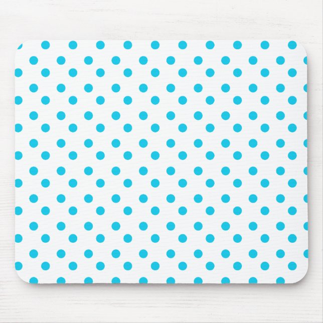 Blått och vit pricker Mousepad Musmatta (Framsidan)