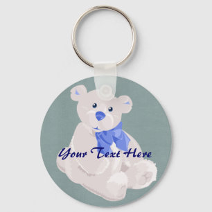 Blått- och vitbjörn Keychain Nyckelring