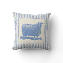 Blått- och vitfår med att ticka