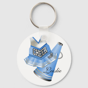 Blått- och vithejaklacksledare KeyChain Nyckelring