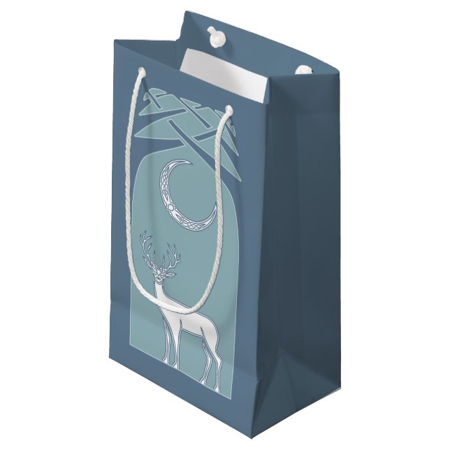 Blått- och vithjort i skogCeltickonsten (Framsidan Vinklad)