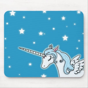Blått- och vitPegasus Unicorn Musmatta