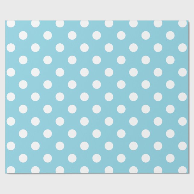 Blått- och vitpolkaen pricker mönster presentpapper (Platt)