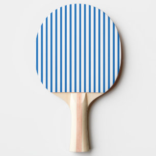 Blått- och vitrandar pingisracket