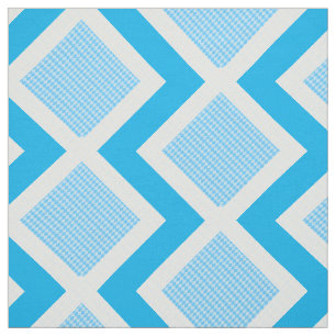 Blått och vitt Argyle Skriv ut Chevron Fabric Tyg