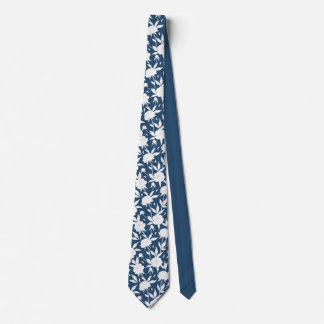 Blått och vitt Blommönster Marskalkar Bröllop Slips