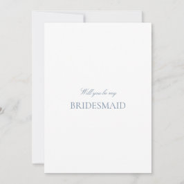 Blått och vitt Bridesmaid-Frieri kort