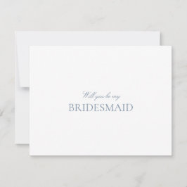 Blått och vitt Bridesmaid-Frieri kort