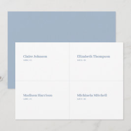 Blått och vitt Bröllop-monteringskort DIG Inbjudningar