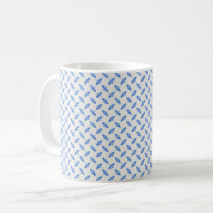 Blått och vitt Calico 1870-tal Kaffemugg