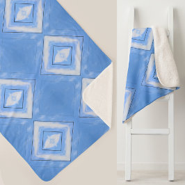 Blått och vitt färgämne Diamonds Boho Chic