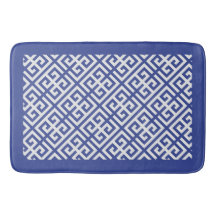 Blått och vitt grekiskt Nyckel Mönster