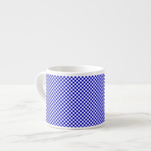 Blått och vitt kontrollerat Espresso Mugg Espressomugg