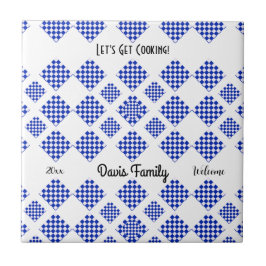 Blått och vitt kontrollerbart kakelplatta