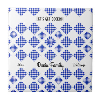 Blått och vitt kontrollerbart kakelplatta