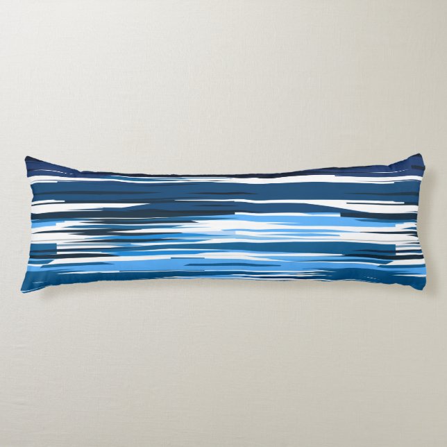 Blått och vitt kroppskudde (Framsidan)