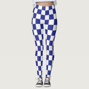 Blått och vitt leggings