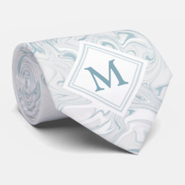Blått och vitt marmor med Diamond Monogram Slips