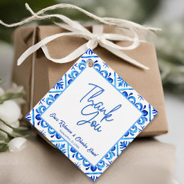 Blått och vitt marockanskt Tack-bröllopsstöd Gåvor Etiketter