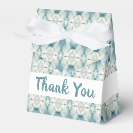 Blått och vitt mönster presentaskar