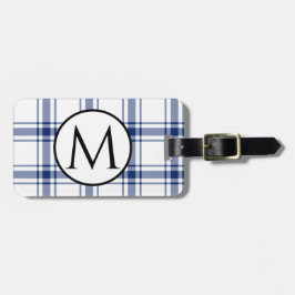 Blått och vitt nautiskt centrum bagagebricka