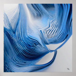 Blått och vitt poster