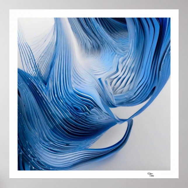 Blått och vitt poster (Framsidan)