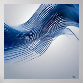 Blått och vitt poster