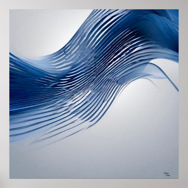 Blått och vitt poster (Framsidan)