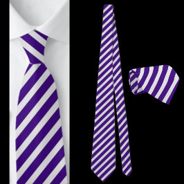 Blått och vitt, rand Abstrakt Mönster Neck Tie Slips