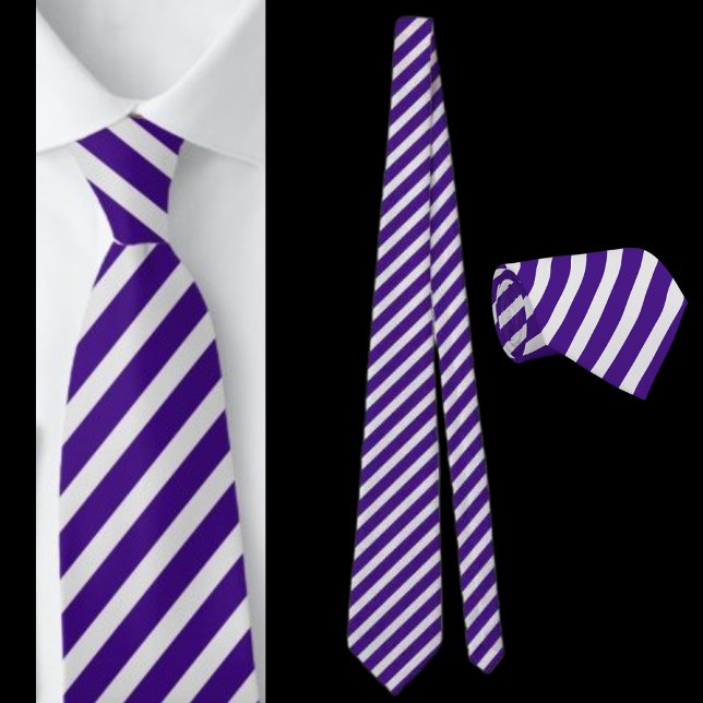 Blått och vitt, rand Abstrakt Mönster Neck Tie Slips (Skapare uppladdad)