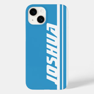 Blått och vitt rand-sport iphone case