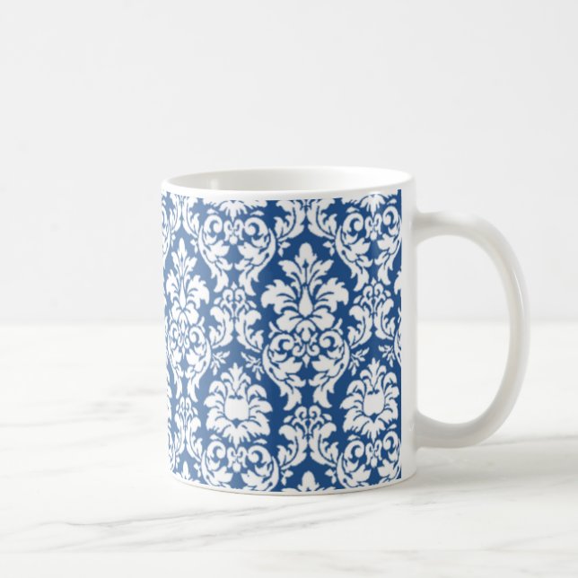 Blått och vitt skadedjur kaffemugg (Höger)