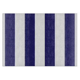 Blått och vitt strimlat glas