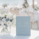 Blått och vitt tecken för kustdamm och vitt öppet<br><div class="desc">Med en snyggt med en blandning av serenblått och skarpt vitt, fångar detta tecken den avslappnade elegansen hos ett kusttemat bröllop. Den passar perfekt för ett öppet pub, den tillför en smula sofistikering samtidigt som den bibehåller ett nedlagt, biskopsvibe. Oavsett om bröllop ligger vid havet eller inspireras av kustskönhet, kommer...</div>