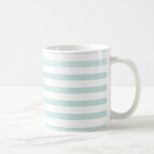 Blått och vitt Vågrät Rand Kaffemugg