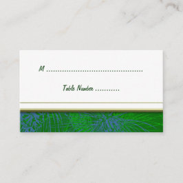 Blått och vitt vinter-Anpassningsbar-Bord-vykort Placeringskort