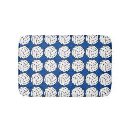 Blått- och vitvolleyboll badrumsmatta